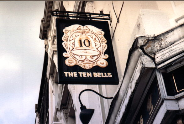 Outside, the Pub's sign